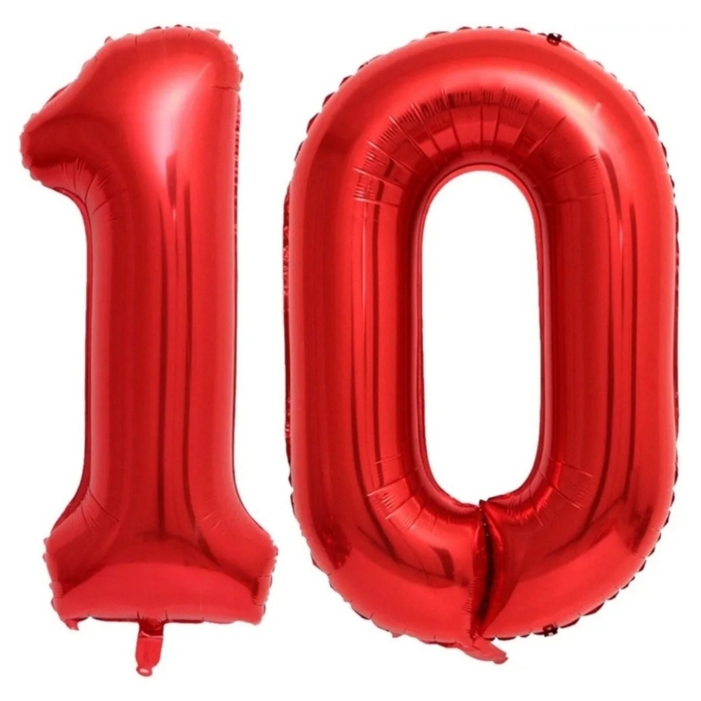 NEW Number 10 Foil Balloon